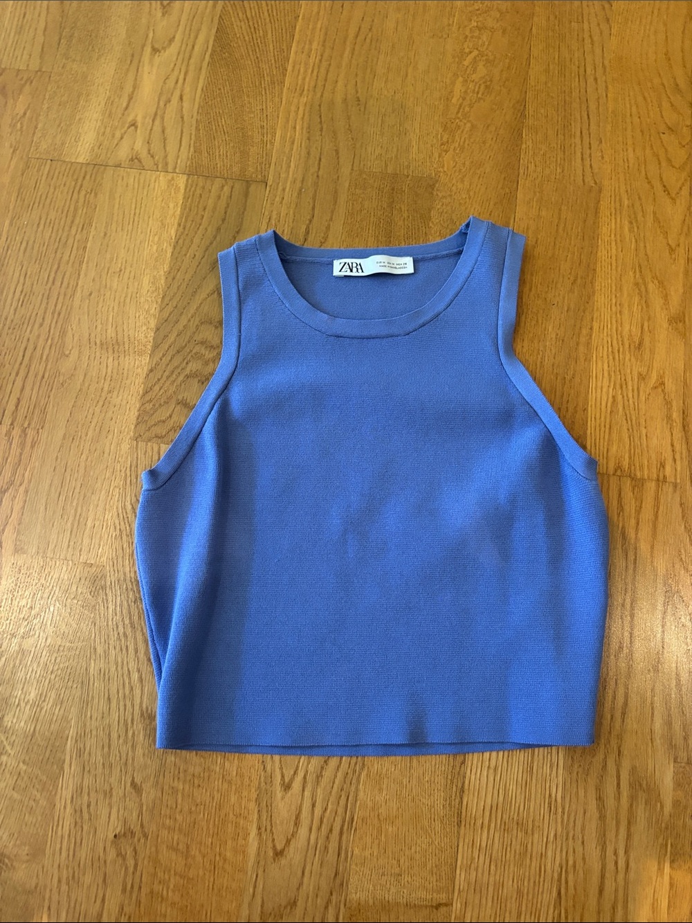 Zara Periwinkle Crewneck Knit Tank